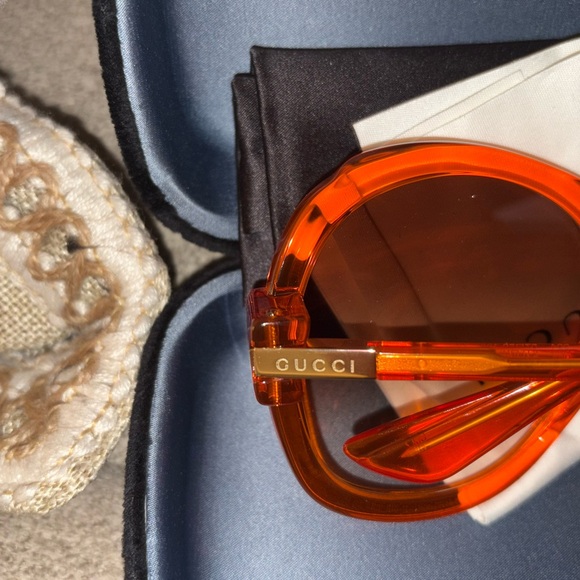 NWT Gucci Saint Tropez Orange Sunglasses - Picture 3 of 8